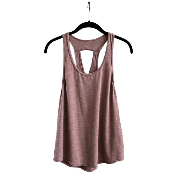 Zella Tank Top Women's Size S Pink Stretch Split Back Cutout Running Yoga Sports - Picture 2 of 6